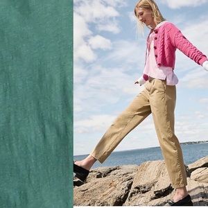 Brand New Jcrew Pleated Chino Pant - Alhambra Green - 6